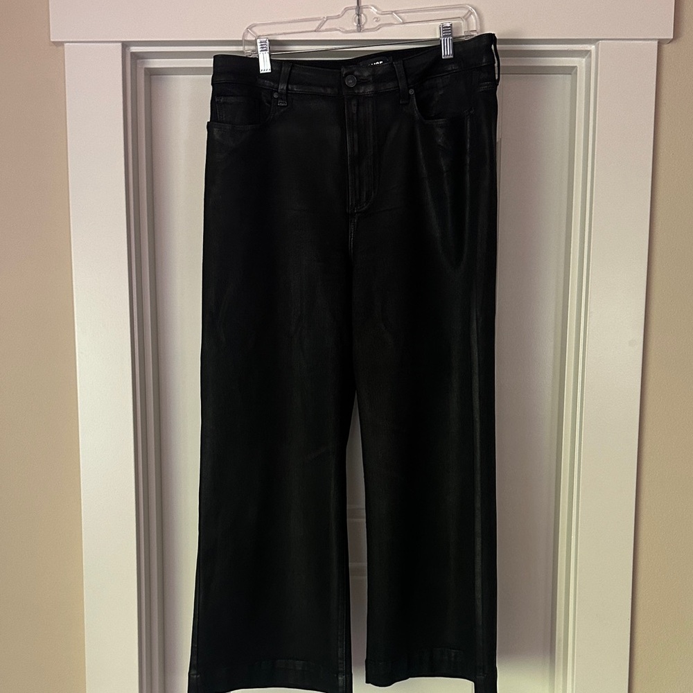 PAIGE Aneesa Wide Leg Faux Leather Pants